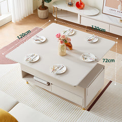 Modern Rectangular Ceramic Coffee Table with Extendable Top - Stylish and Durable For LIvingroom hx-1574