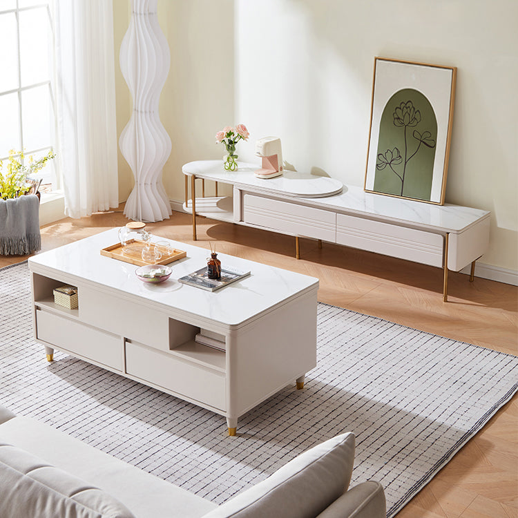 Modern Rectangular Coffee Table in White with Lift-Top and Storage – Modern for All Your Rooms hx-1575