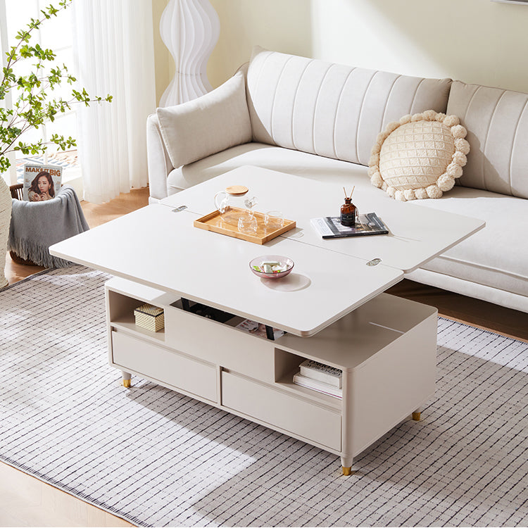 Modern Rectangular Coffee Table in White with Lift-Top and Storage – Modern for All Your Rooms hx-1575