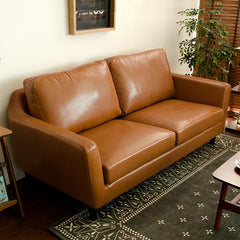 Elegant Solid Wood Sofa in Faux Leather – Available in White, Black, and Dark Brown hxcyj-1329