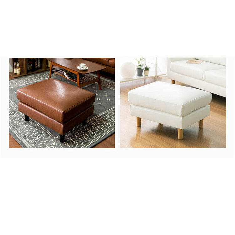 Elegant Solid Wood Sofa in Faux Leather – Available in White, Black, and Dark Brown hxcyj-1329