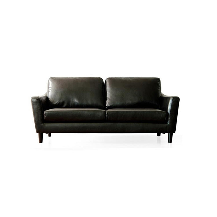 Elegant Solid Wood Sofa in Faux Leather – Available in White, Black, and Dark Brown hxcyj-1329