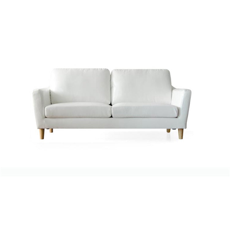 Elegant Solid Wood Sofa in Faux Leather – Available in White, Black, and Dark Brown hxcyj-1329