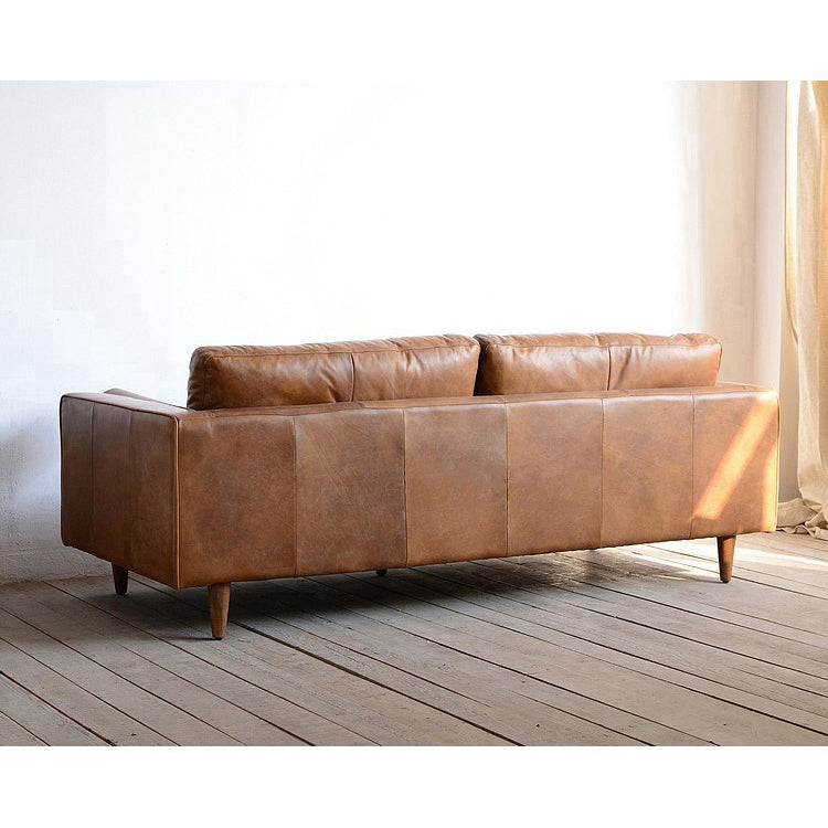 Elegant Solid Wood Sofa in Dark Gray, Black, Green, Blue, and Brown - Premium Faux Leather & Ash Wood Finish hxcyj-1333