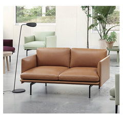 Luxurious Camel Faux Leather Sofa with Durable Pine Wood Frame hxcyj-1334