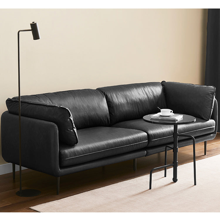 Elegant Camel Black Green Sofa | Dark Brown Solid Wood Frame & Faux Leather Cotton Blend hxcyj-1337