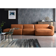 Elegant Camel Faux Leather Solid Wood Sofa - Ultimate Comfort & Style hxcyj-1342