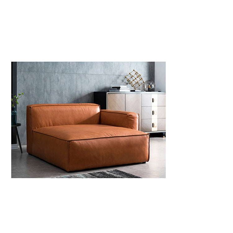 Elegant Camel Faux Leather Solid Wood Sofa - Ultimate Comfort & Style hxcyj-1342