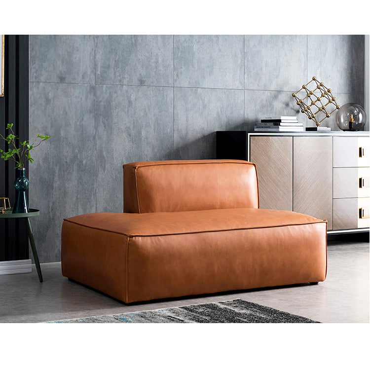 Elegant Camel Faux Leather Solid Wood Sofa - Ultimate Comfort & Style hxcyj-1342