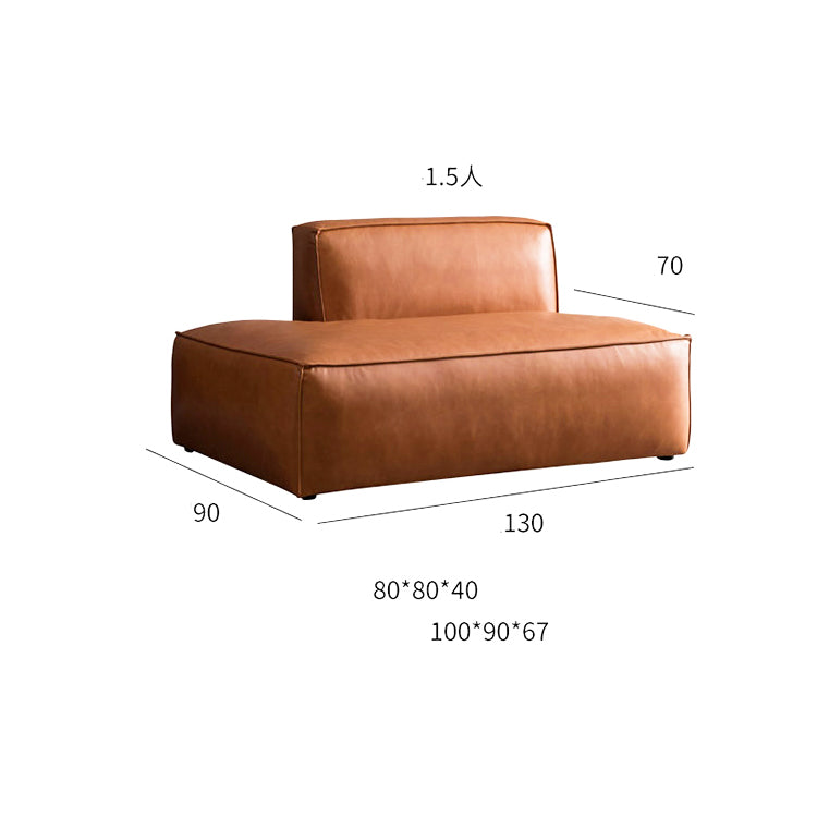 Elegant Camel Faux Leather Solid Wood Sofa - Ultimate Comfort & Style hxcyj-1342