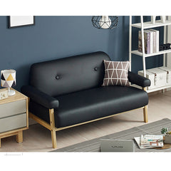 Premium Dark Gray Faux Leather Sofa with Solid Wood Frame - Modern & Comfortable Seating for Living Room hxcyj-1346