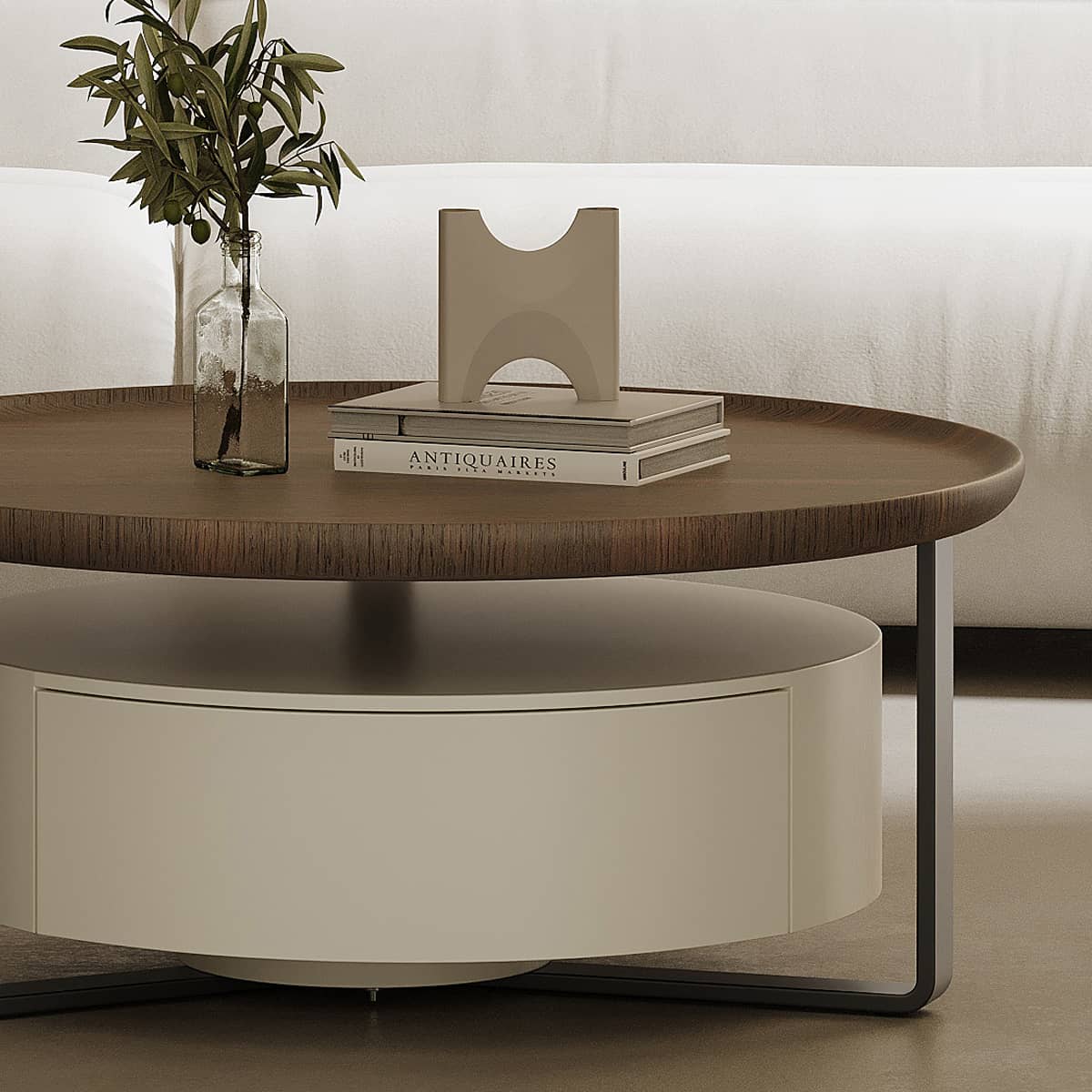 Modern Coffee Table | Sleek Carbon Steel Tempered Glass Design hxj-2704