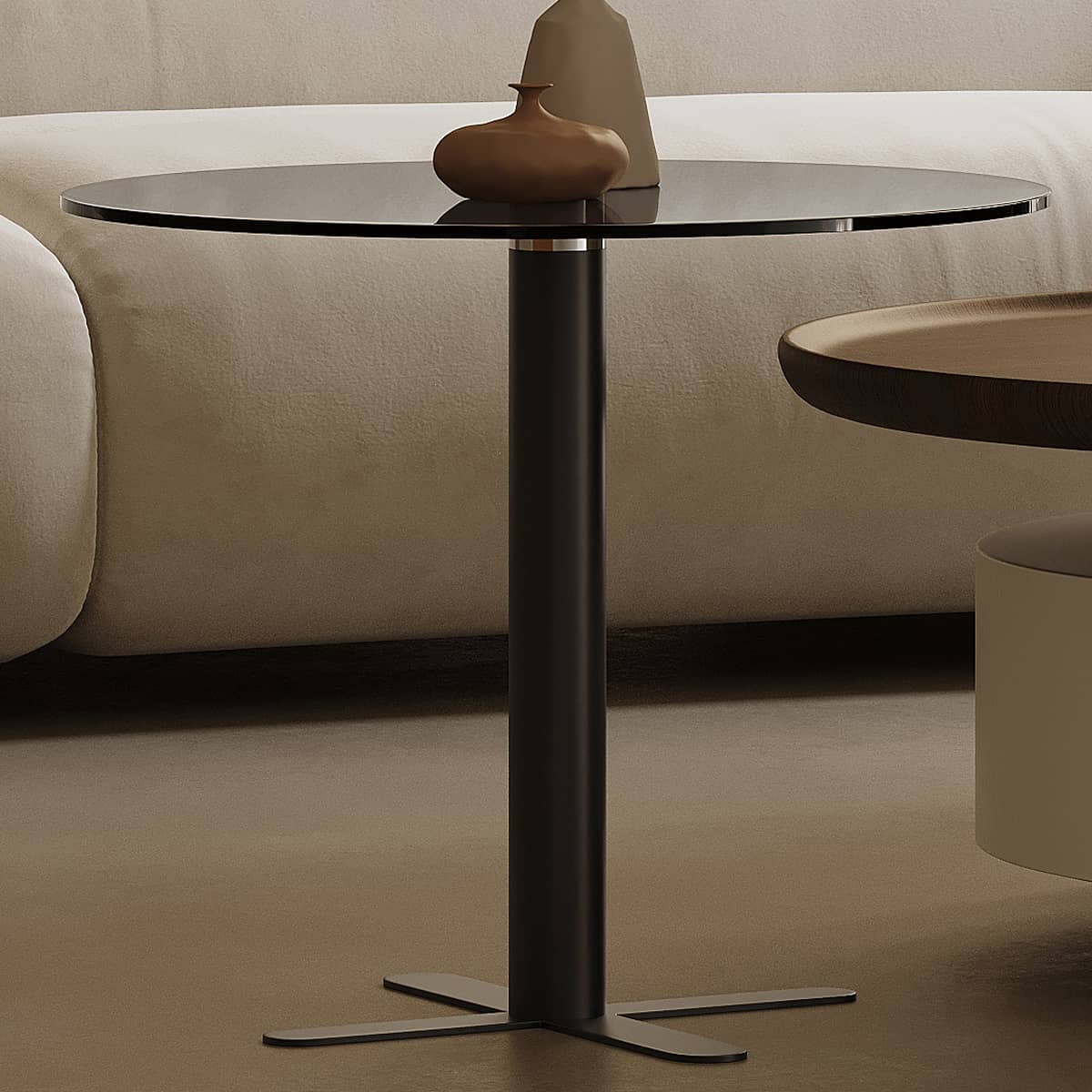 Modern Coffee Table | Sleek Carbon Steel Tempered Glass Design hxj-2704