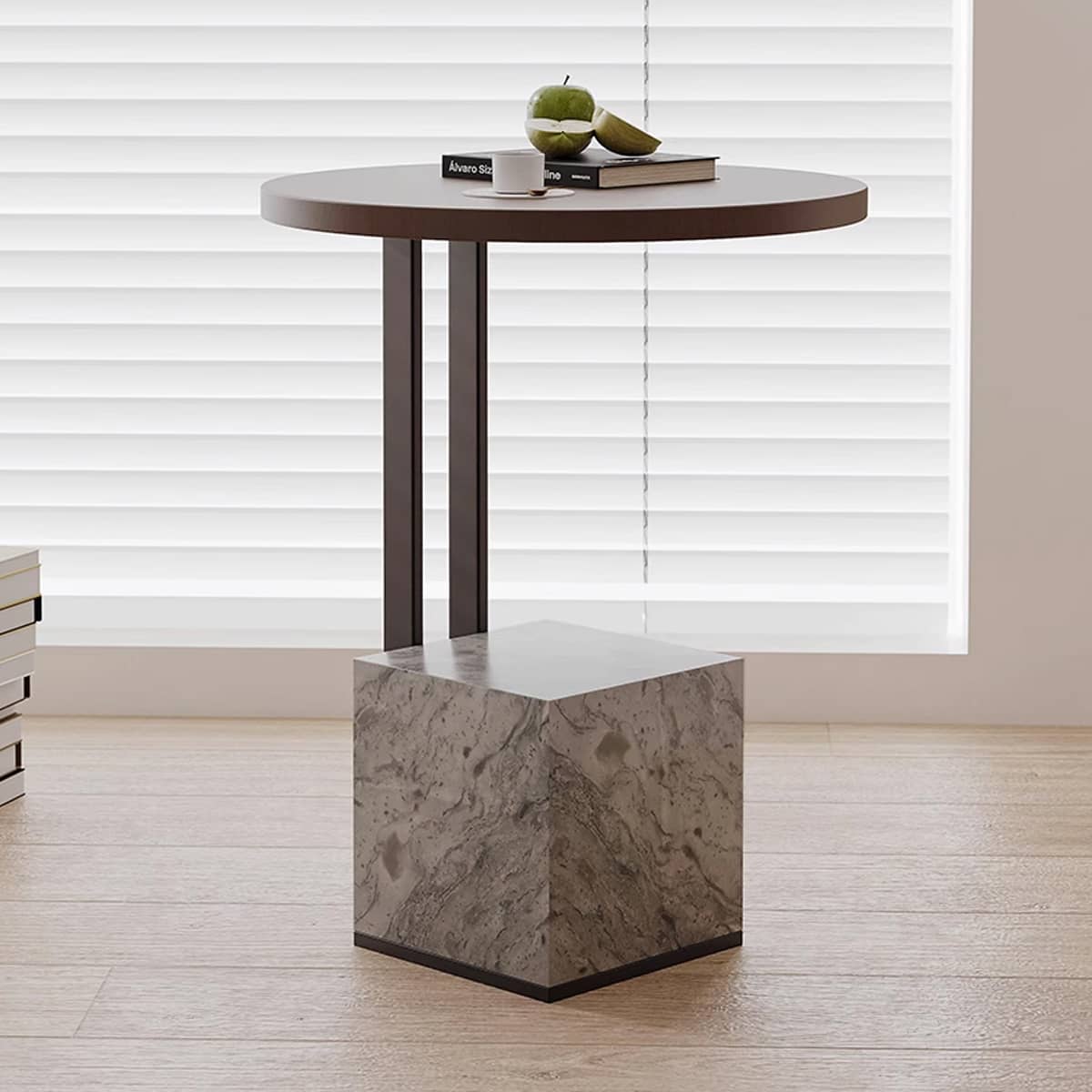 Elegant Marble & Carbon Steel Coffee Table - Modern and Durable Design hxj-2712