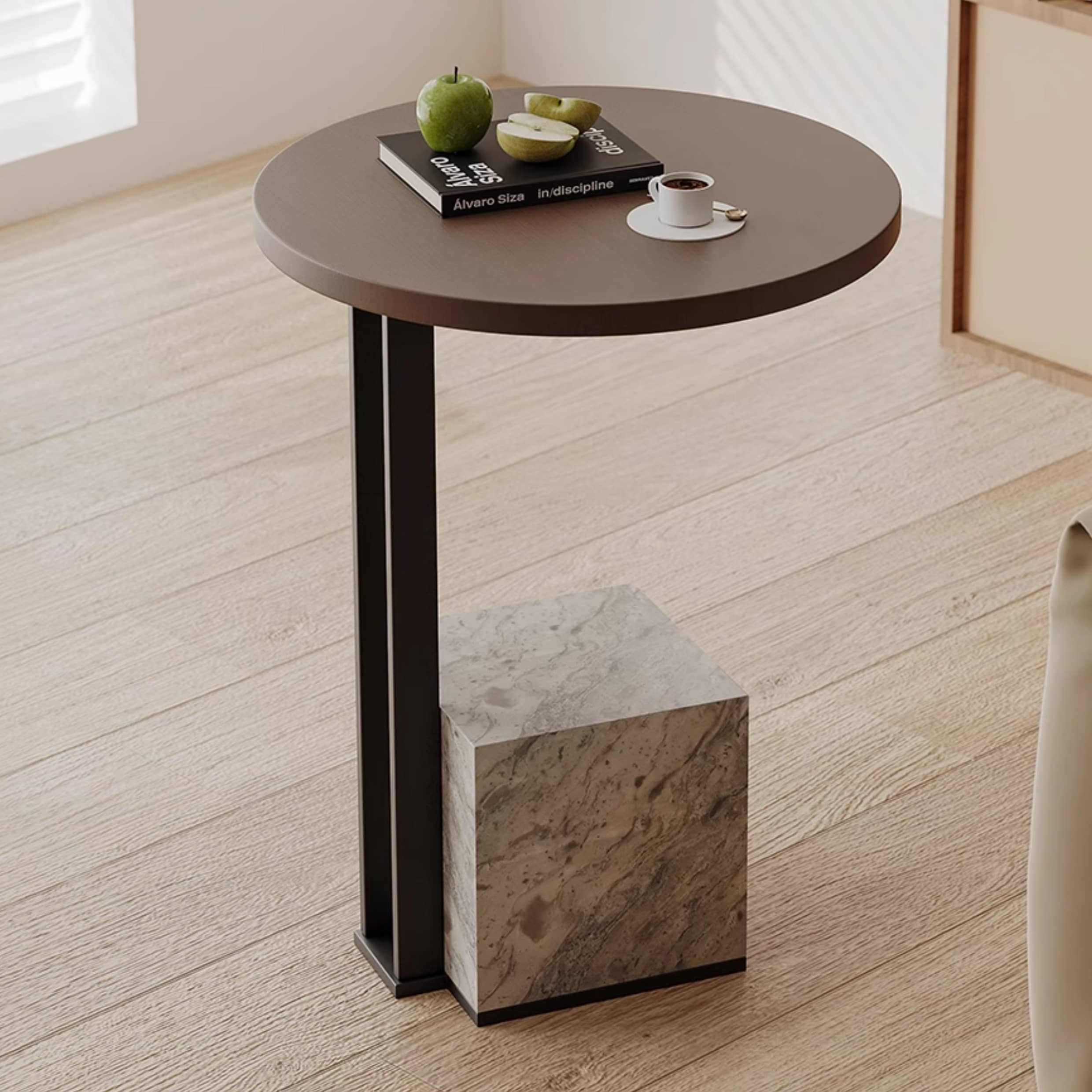 Elegant Marble & Carbon Steel Coffee Table - Modern and Durable Design hxj-2712