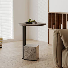 Elegant Marble & Carbon Steel Coffee Table - Modern and Durable Design hxj-2712