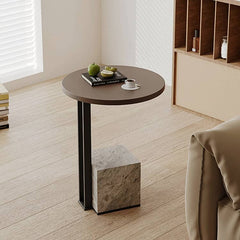 Elegant Marble & Carbon Steel Coffee Table - Modern and Durable Design hxj-2712