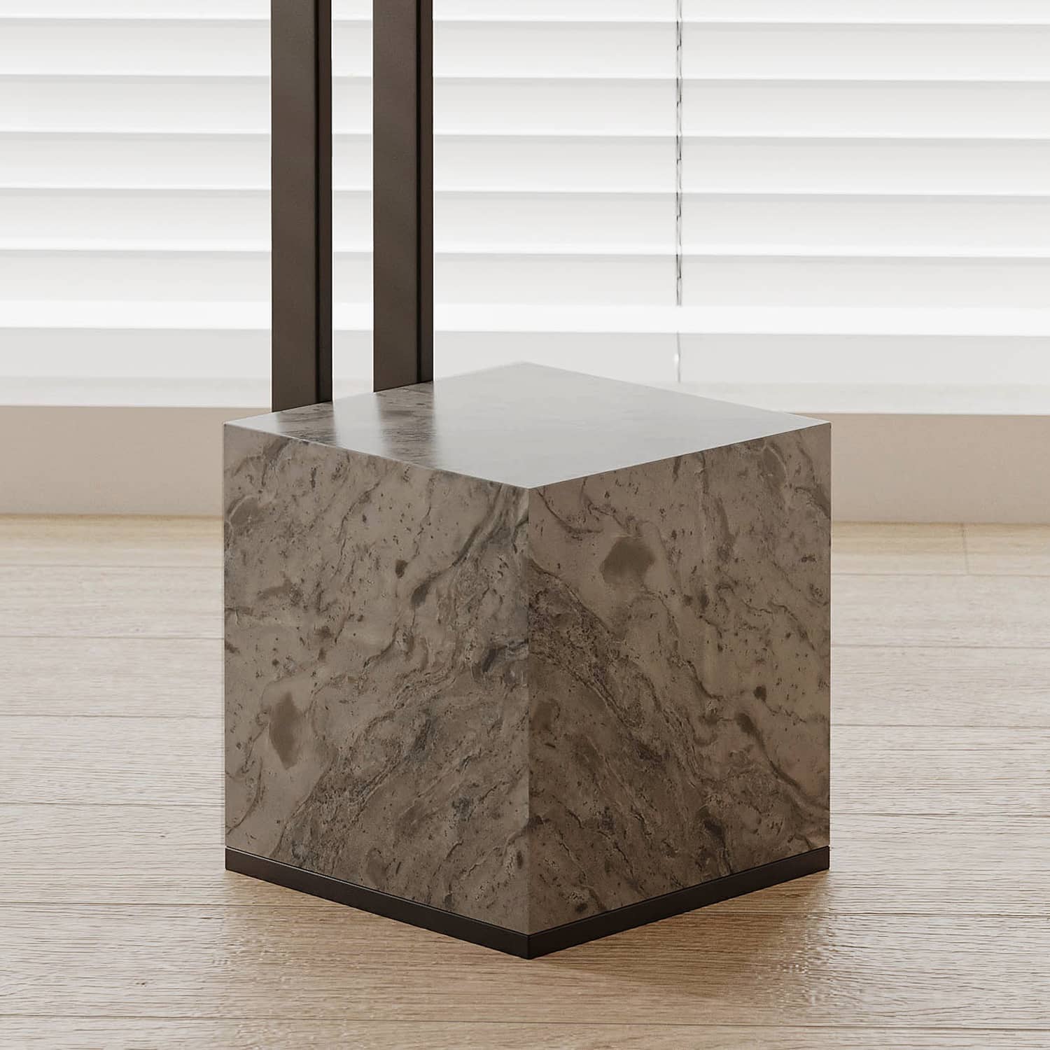 Elegant Marble & Carbon Steel Coffee Table - Modern and Durable Design hxj-2712