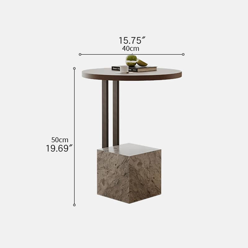 Elegant Marble & Carbon Steel Coffee Table - Modern and Durable Design hxj-2712