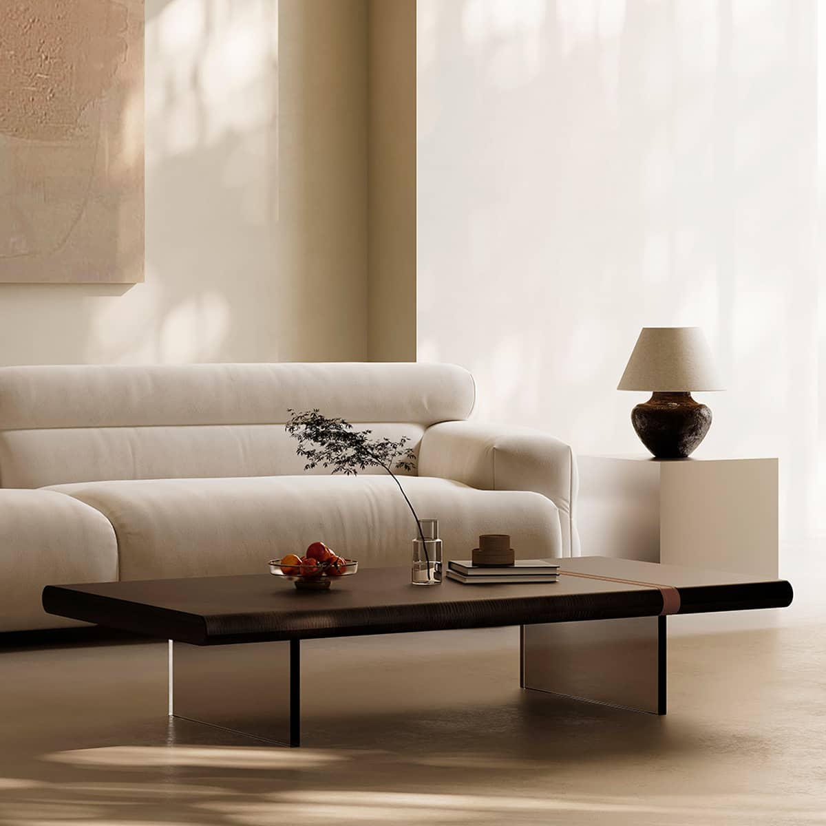 Modern Acrylic Faux Leather Tea Table - Stylish & Durable Coffee Table for Living Room Decor hxj-2714