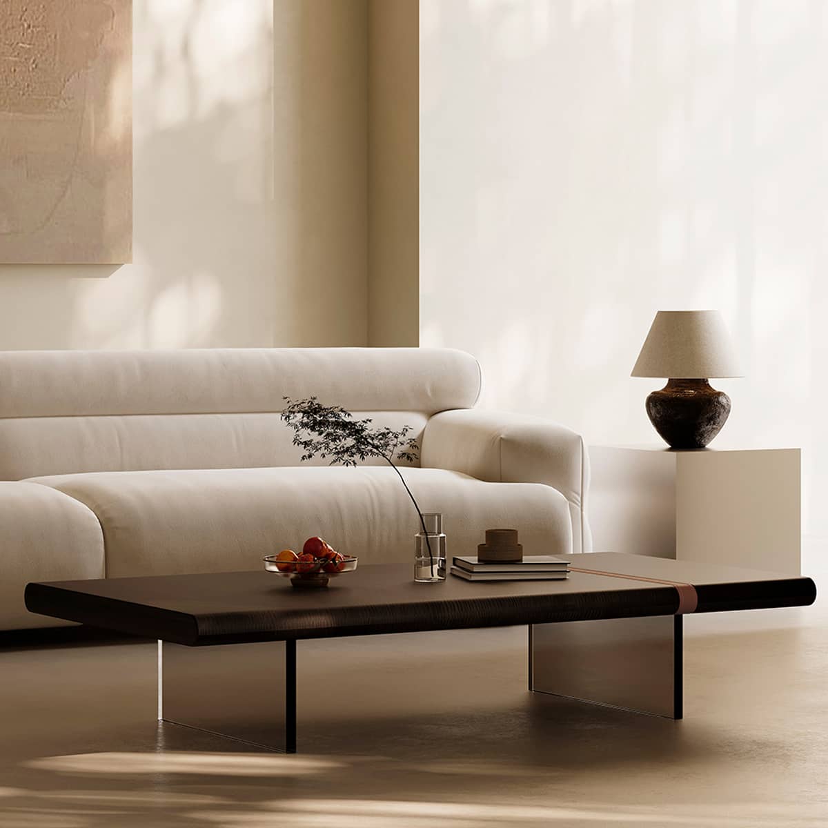 Modern Acrylic Faux Leather Tea Table - Stylish & Durable Coffee Table for Living Room Decor hxj-2714