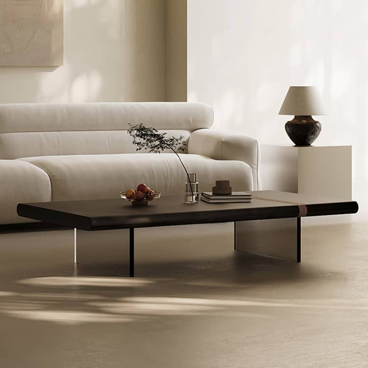 Modern Acrylic Faux Leather Tea Table - Stylish & Durable Coffee Table for Living Room Decor hxj-2714