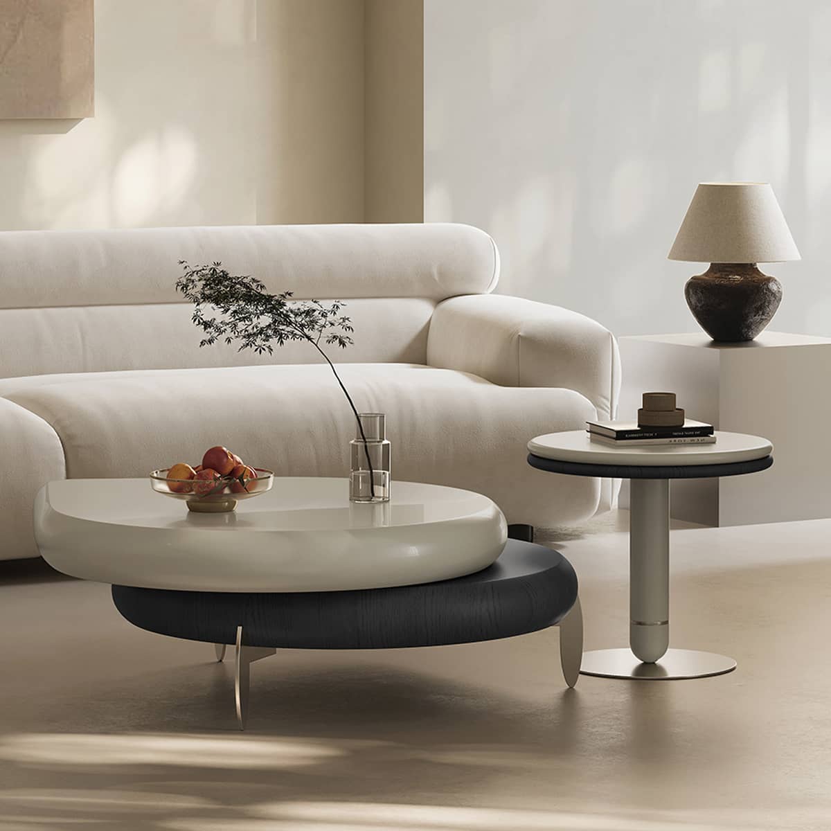 Sleek Stainless Steel Coffee Table - Modern Design for Elegant Living Spaces hxj-2722