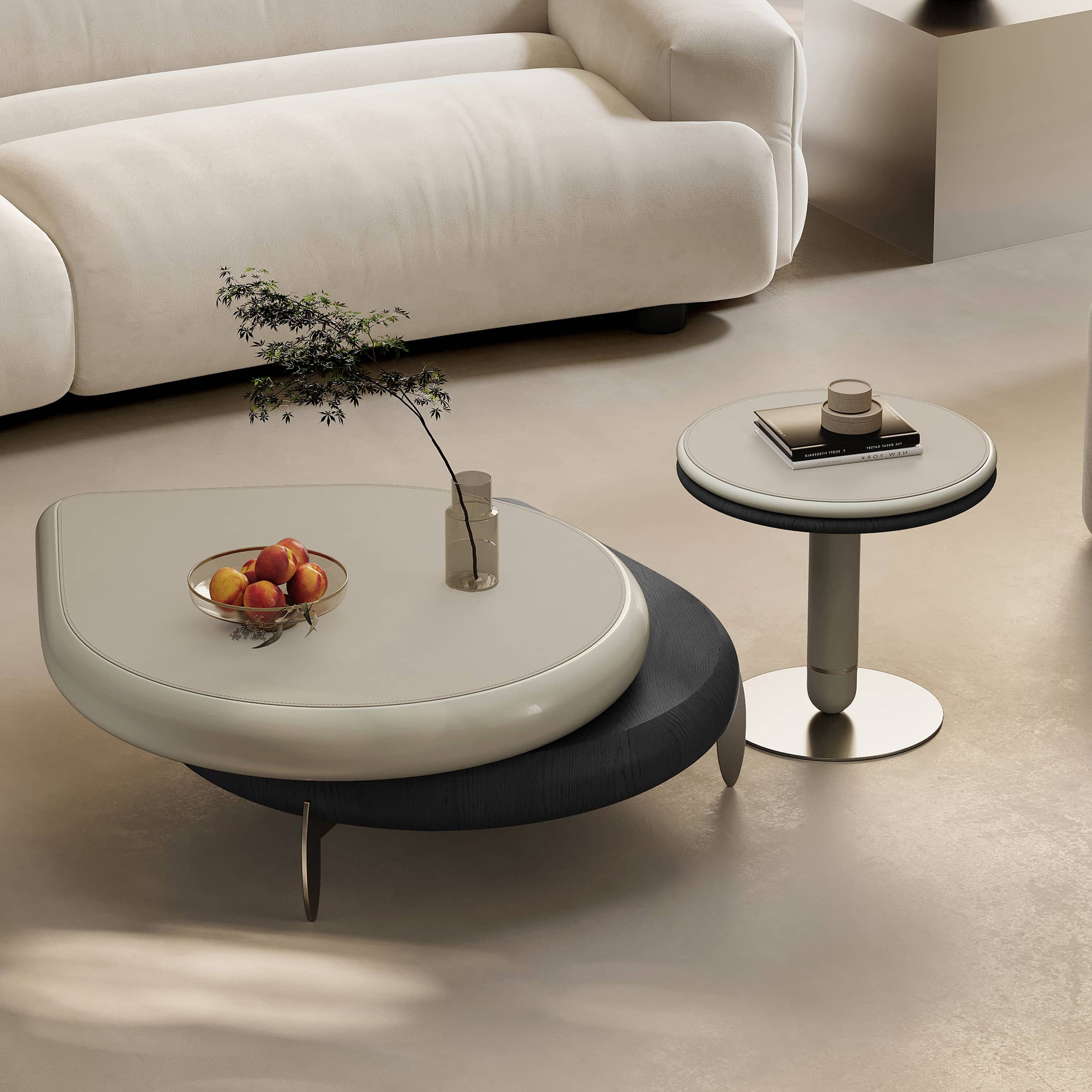 Sleek Stainless Steel Coffee Table - Modern Design for Elegant Living Spaces hxj-2722