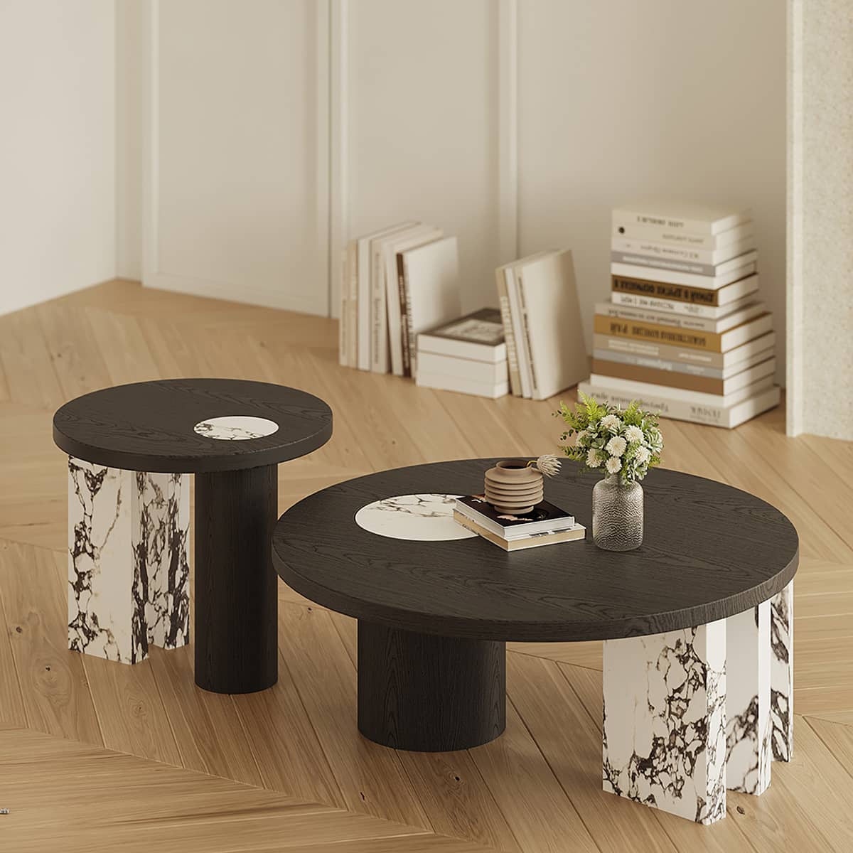 Stunning Marble Tea Table - Elegant Design & Durable Craftsmanship hxj-2723