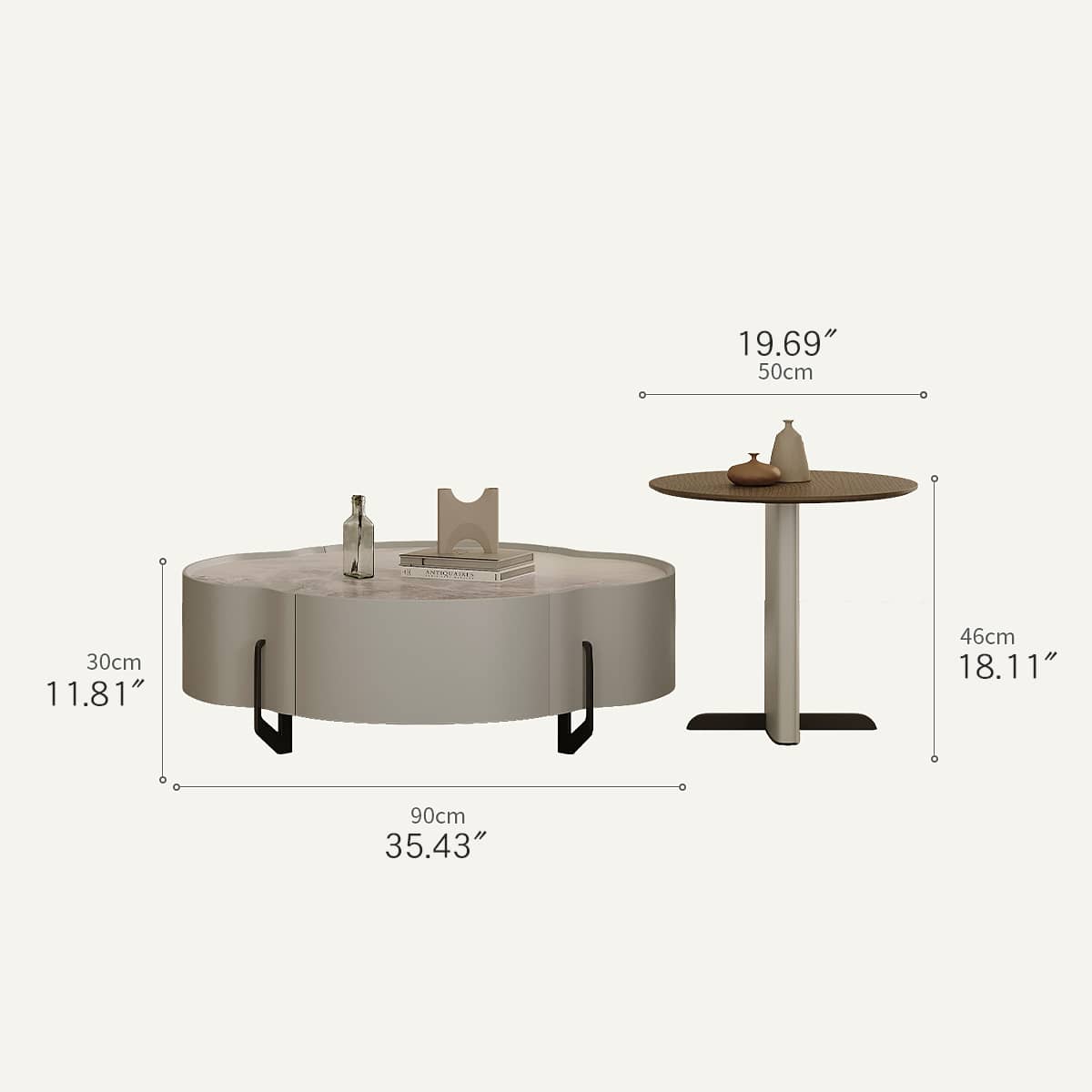 Modern Coffee Table | Carbon Steel Frame & Sintered Stone Top | Stylish Living Room Furniture hxj-2724