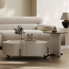 Modern Coffee Table | Carbon Steel Frame & Sintered Stone Top | Stylish Living Room Furniture hxj-2724