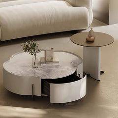 Modern Coffee Table | Carbon Steel Frame & Sintered Stone Top | Stylish Living Room Furniture hxj-2724