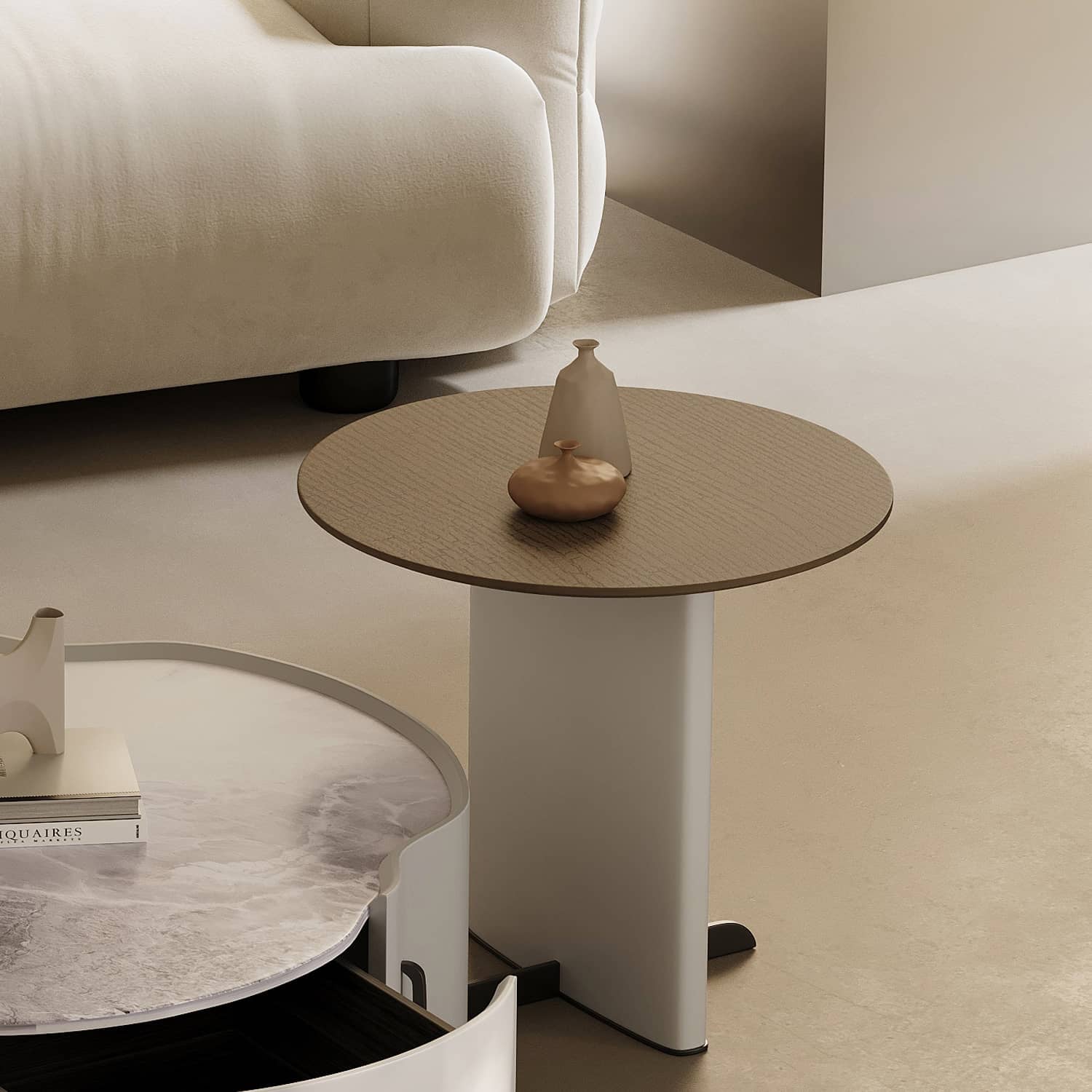 Modern Coffee Table | Carbon Steel Frame & Sintered Stone Top | Stylish Living Room Furniture hxj-2724