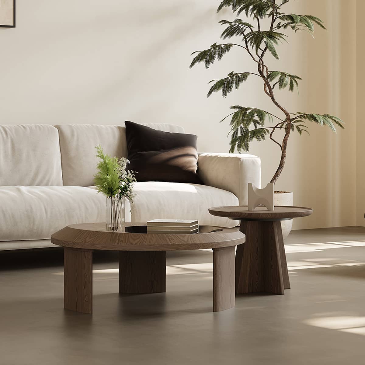 Sleek Tempered Glass Coffee Table - Modern Stylish Accent for Any Room hxj-2727