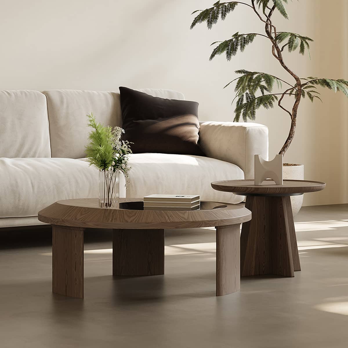 Sleek Tempered Glass Coffee Table - Modern Stylish Accent for Any Room hxj-2727