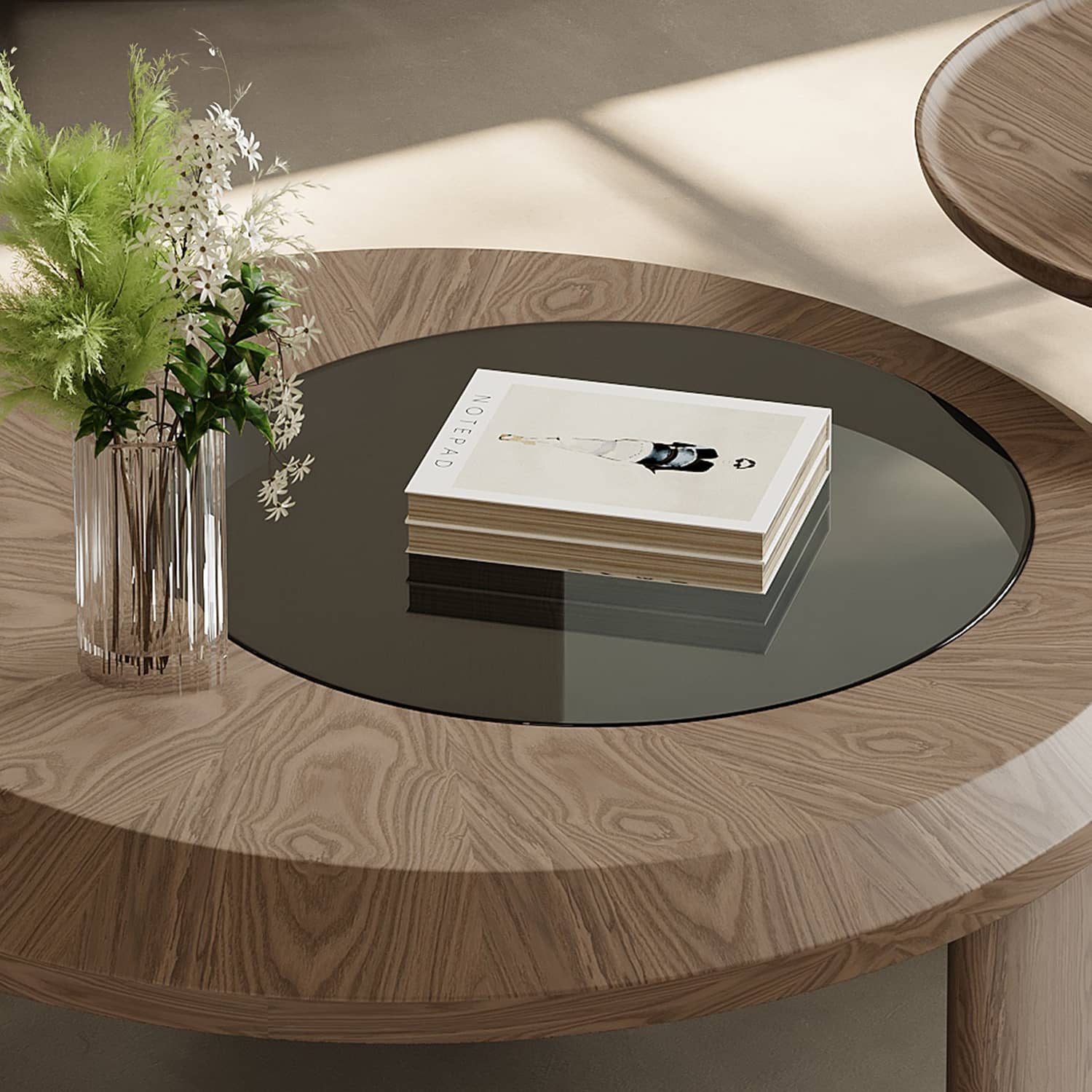 Sleek Tempered Glass Coffee Table - Modern Stylish Accent for Any Room hxj-2727