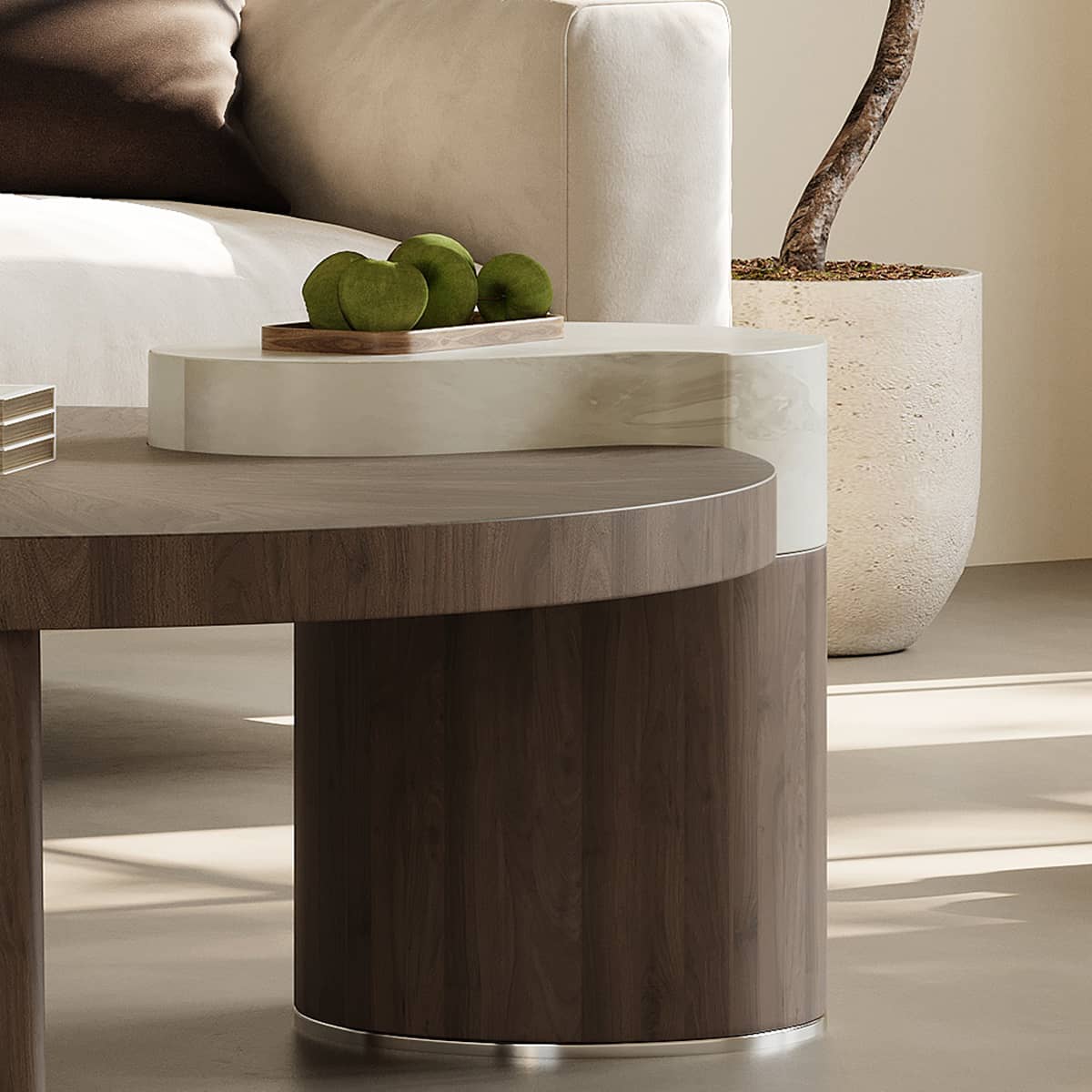 Modern Stainless Steel Tea Table – Sleek & Durable Design for Any Living Space hxj-2730