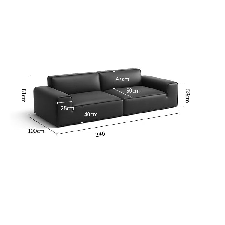 Elegantly Modern Black Gray Orange Sofa with Pine Wood Frame and Cotton Faux Leather Finish hxl-1263