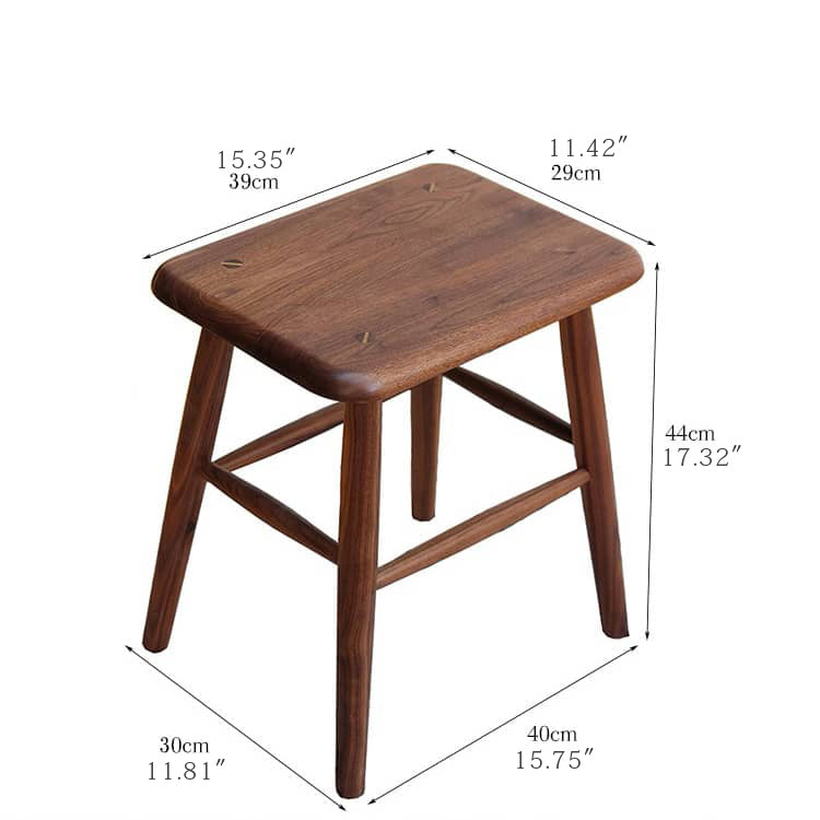 Stunning Natural Wood Stools in Cherry, Black Walnut, and Oak Finishes - Perfect for Every Home Decor hykmq-743