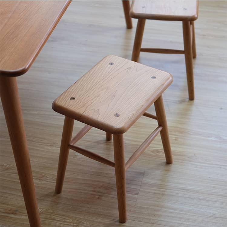 Stunning Natural Wood Stools in Cherry, Black Walnut, and Oak Finishes - Perfect for Every Home Decor hykmq-743