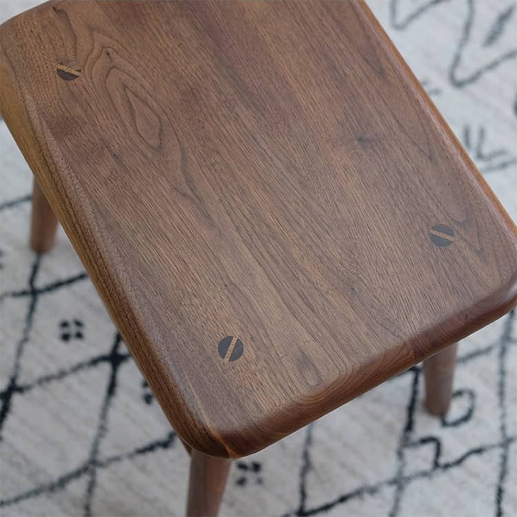 Stunning Natural Wood Stools in Cherry, Black Walnut, and Oak Finishes - Perfect for Every Home Decor hykmq-743