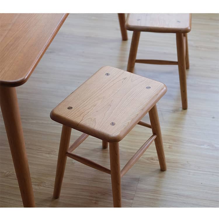 Stunning Natural Wood Stools in Cherry, Black Walnut, and Oak Finishes - Perfect for Every Home Decor hykmq-743