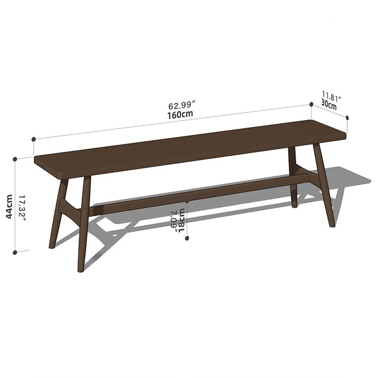 Elegant Grey Brown Stool with Natural Wood Legs in Black Walnut and Cherry Wood, Upholstered in Cotton-Linen Blend hykmq-746