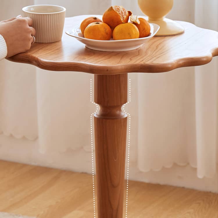 Cherry Wood End Table in Round or Square - Modern Japanese Wooden Aesthetic for yuor rooms hykmq-756