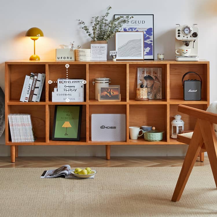 Stunning Cherry Wood Cabinet - Premium Natural Wood Finish with Durable Plywood Base hykmq-759