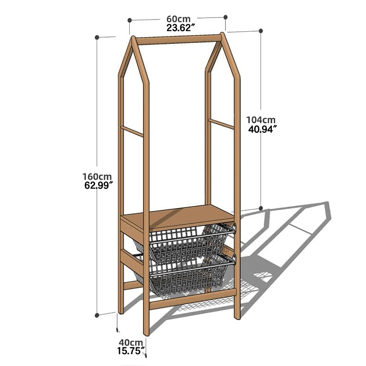 Luxurious Natural Cherry Wood & Metal Coat Hanger with Elegant Rattan and Nylon Options hykmq-765