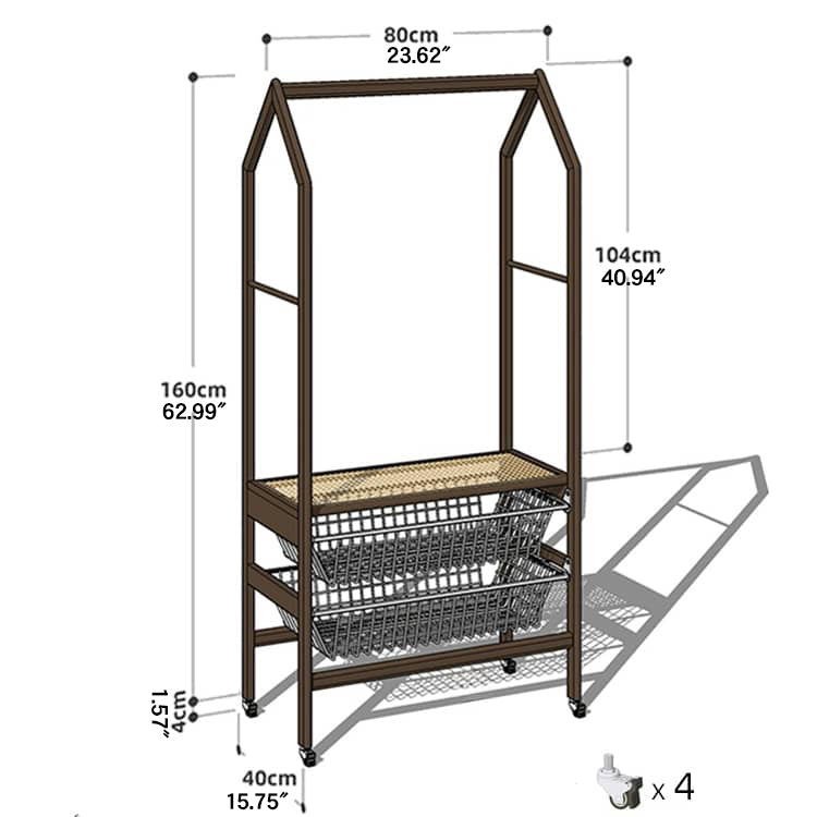 Luxurious Natural Cherry Wood & Metal Coat Hanger with Elegant Rattan and Nylon Options hykmq-765