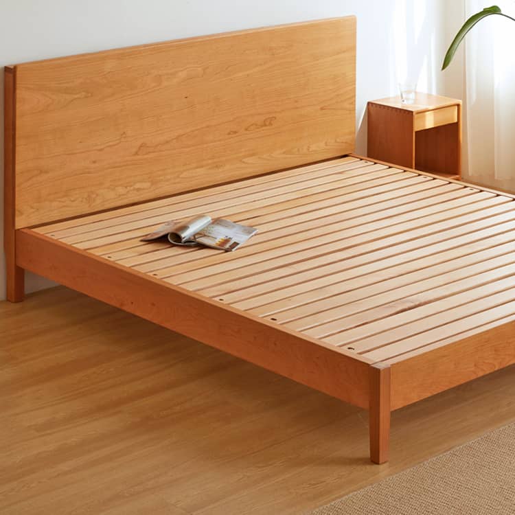 Modern Cherry Wood California King Size Bed – Durable Design with Beech Wood Frame Queen Size hykmq-772