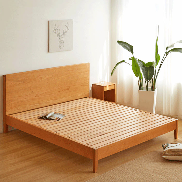 Modern Cherry Wood California King Size Bed – Durable Design with Beech Wood Frame Queen Size hykmq-772