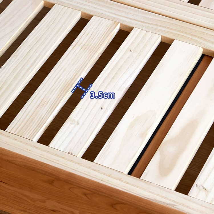 Minimalistic Cal King Cherry Wood Bed Frame - Perfect Design for Your Bedroom hykmq-776